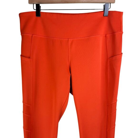 New Balance Burnt Orange Transform High Rise Pocket Crop Workout Leggings - Picture 3 of 8